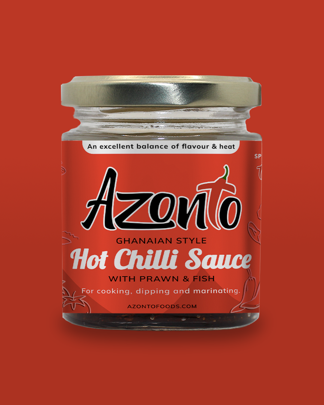 Hot Ghana Style Chilli Sauce (Pack of 2)