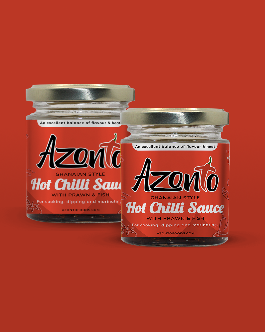 Hot Ghana Style Chilli Sauce (Pack of 2)