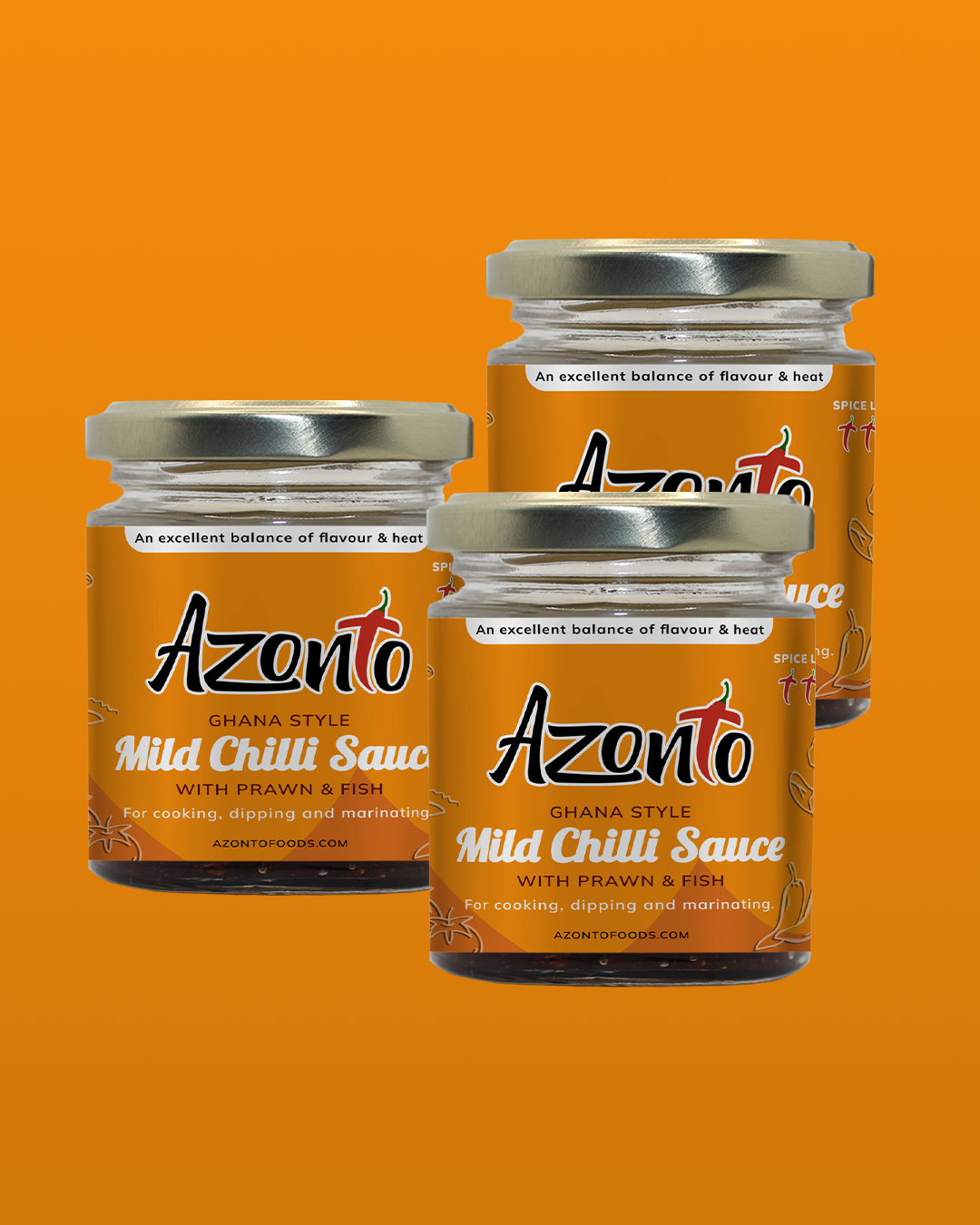 Mild Ghana Style Chilli Sauce (Pack of 3)