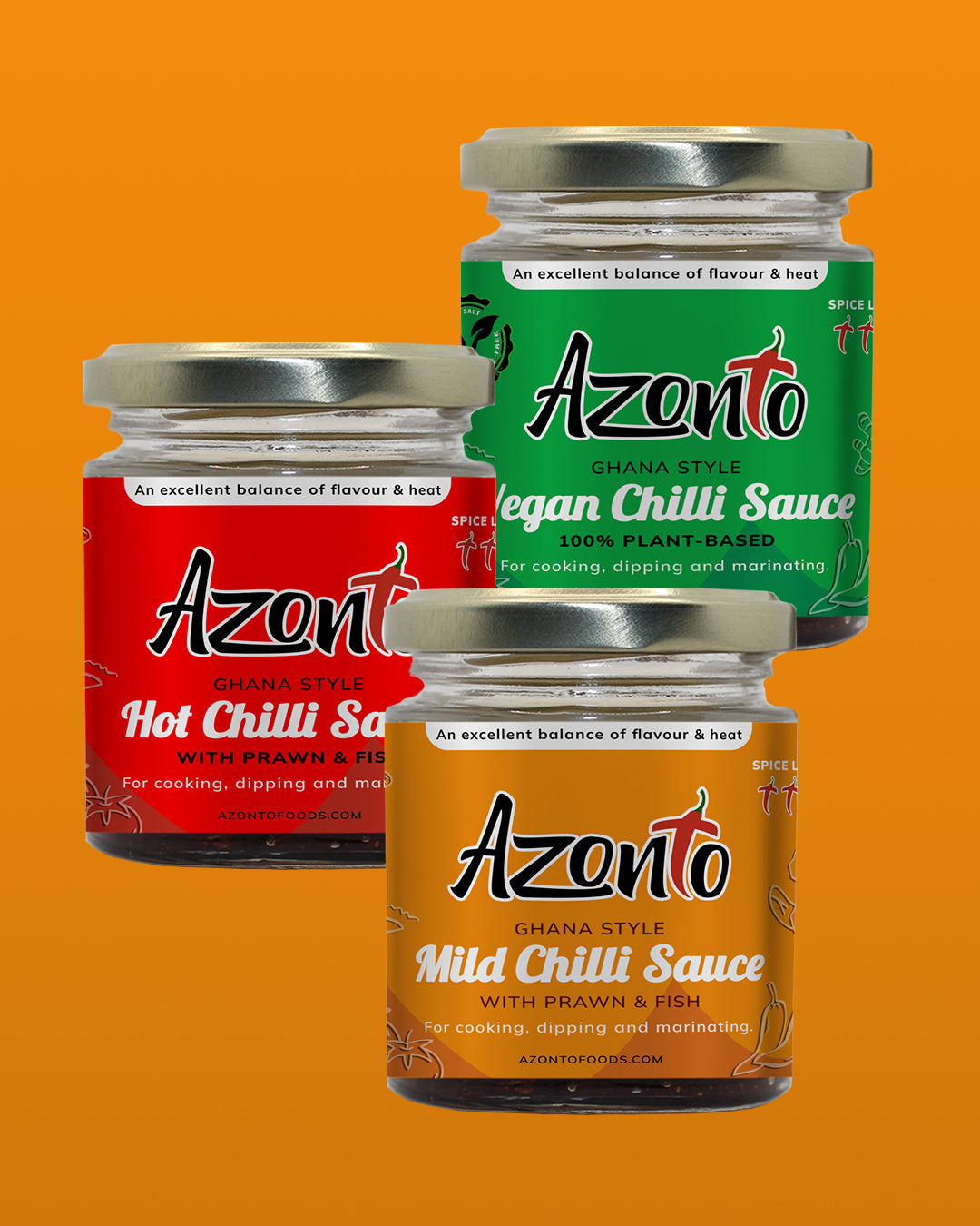 MIX AND MATCH Ghana Style Chilli Sauce (Pack of 3)