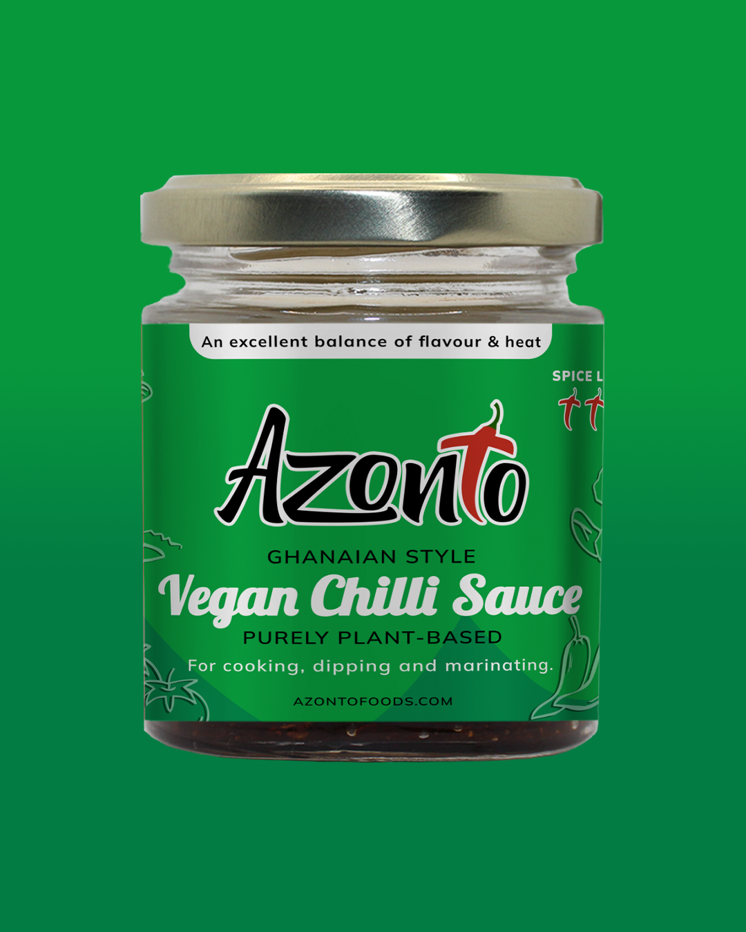 Vegan Ghana Style Chilli Sauce (Pack of 3)