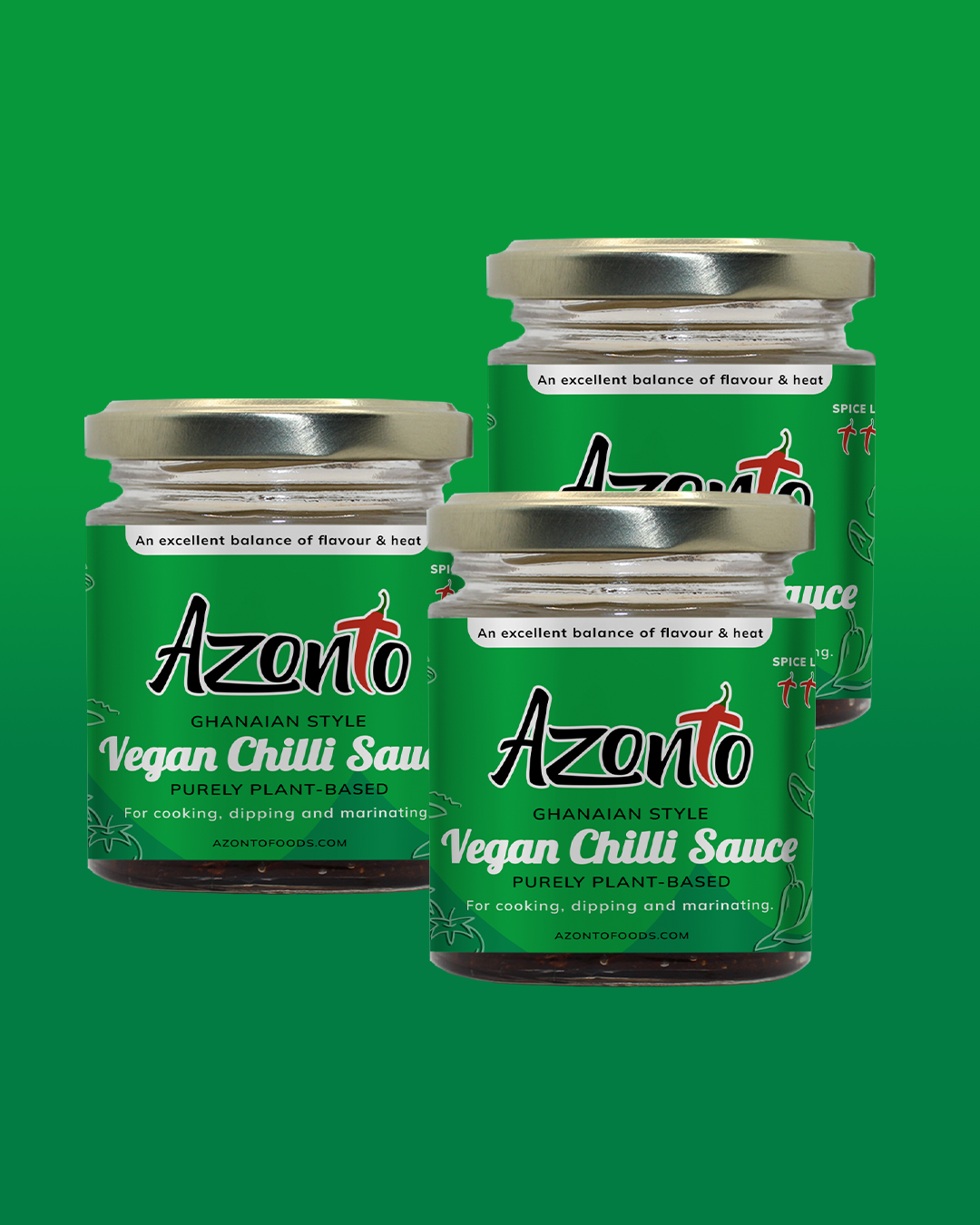 Vegan Ghana Style Chilli Sauce (Pack of 3)