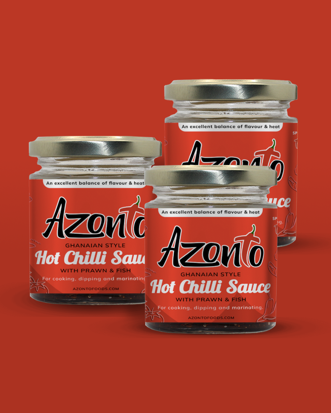 Pre-Order Hot Ghana Style Chilli Sauce (Pack of 3)