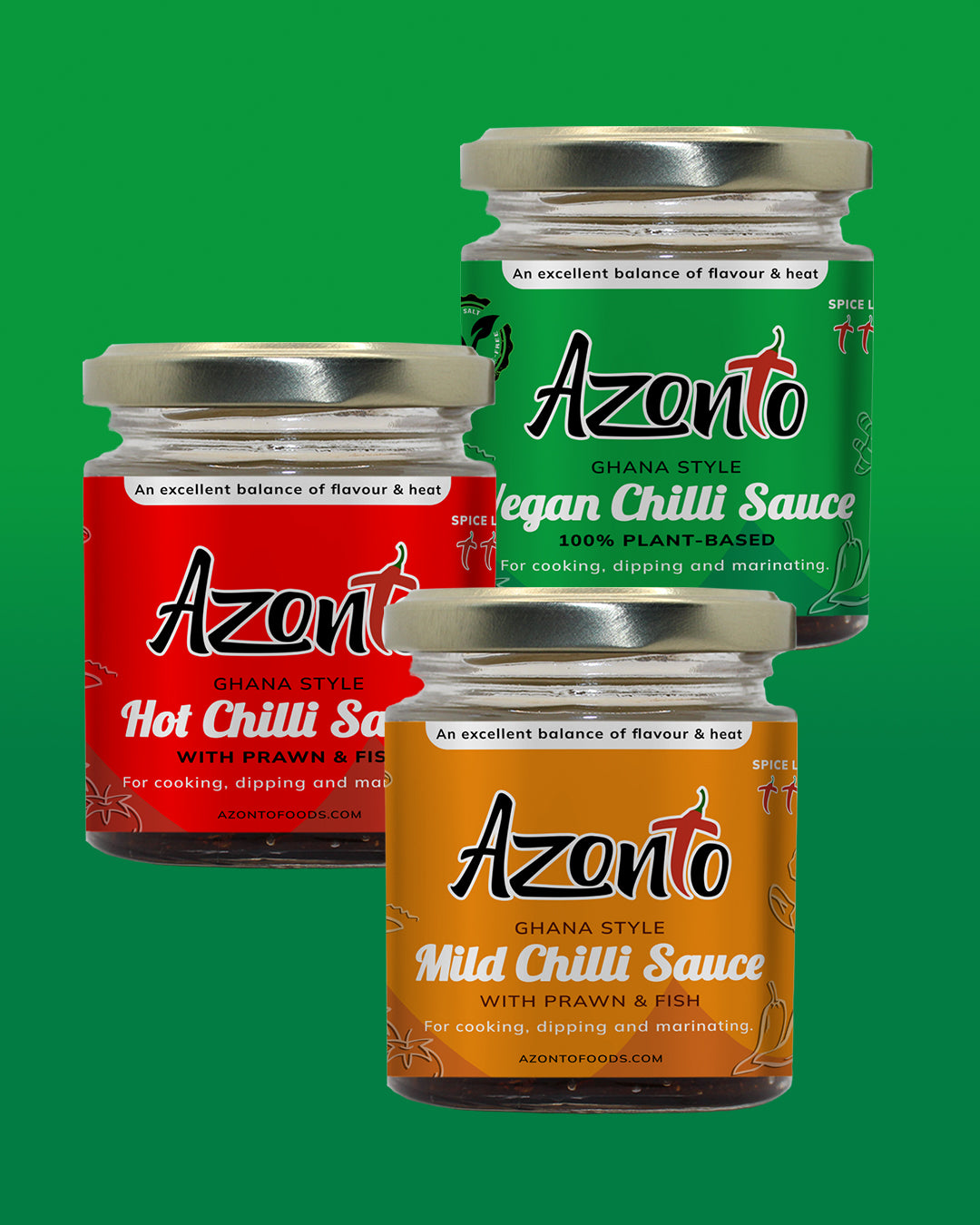 MIX AND MATCH Ghana Style Chilli Sauce (Pack of 3)